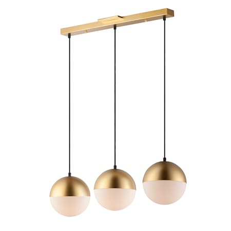 Et2 Half Moon 3-Light 30.25" Wide Metallic Gold Linear Pendant E20363-92MG